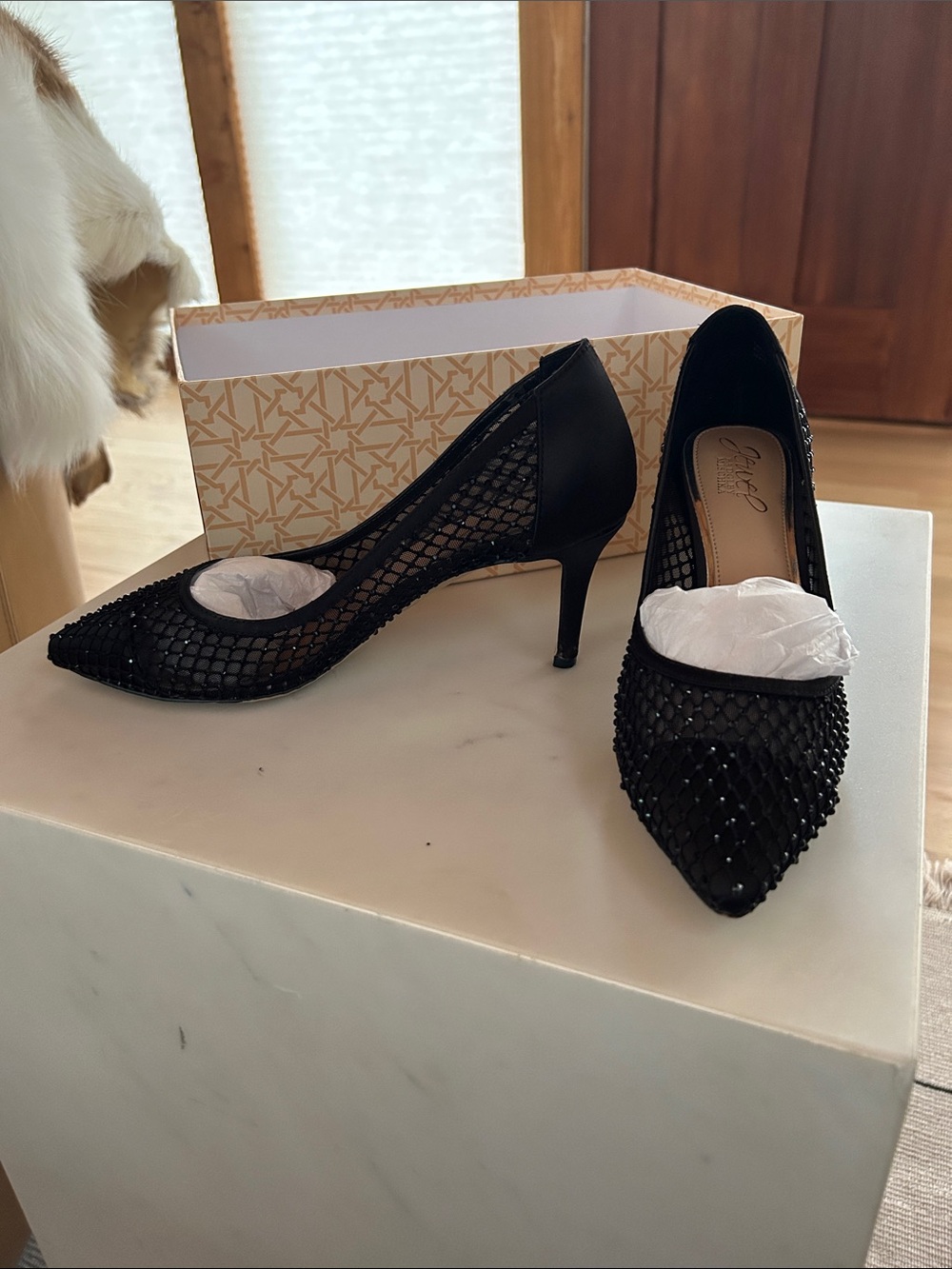 Badgley Mischka Black Jewel Pumps